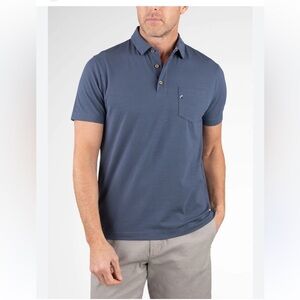 Tailor Vintage Mens airotec navy polo shirt size Medium